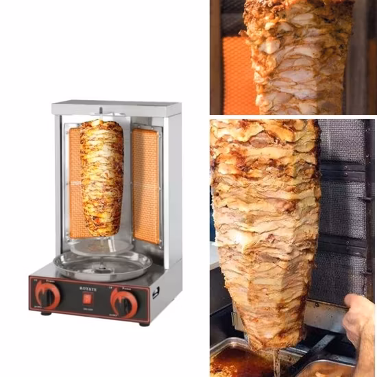 Máquina cortadora de Kebab eléctrica comercial automática/máquina de cuchillo para Kebab